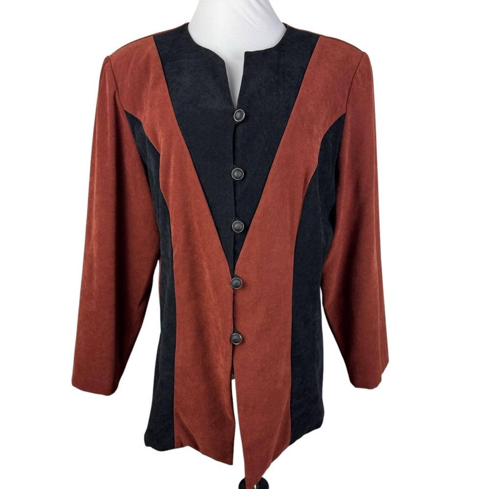 D.J. Summers Vintage 5-Button Front Shoulder Pads Blazer Jacket Women's 20W